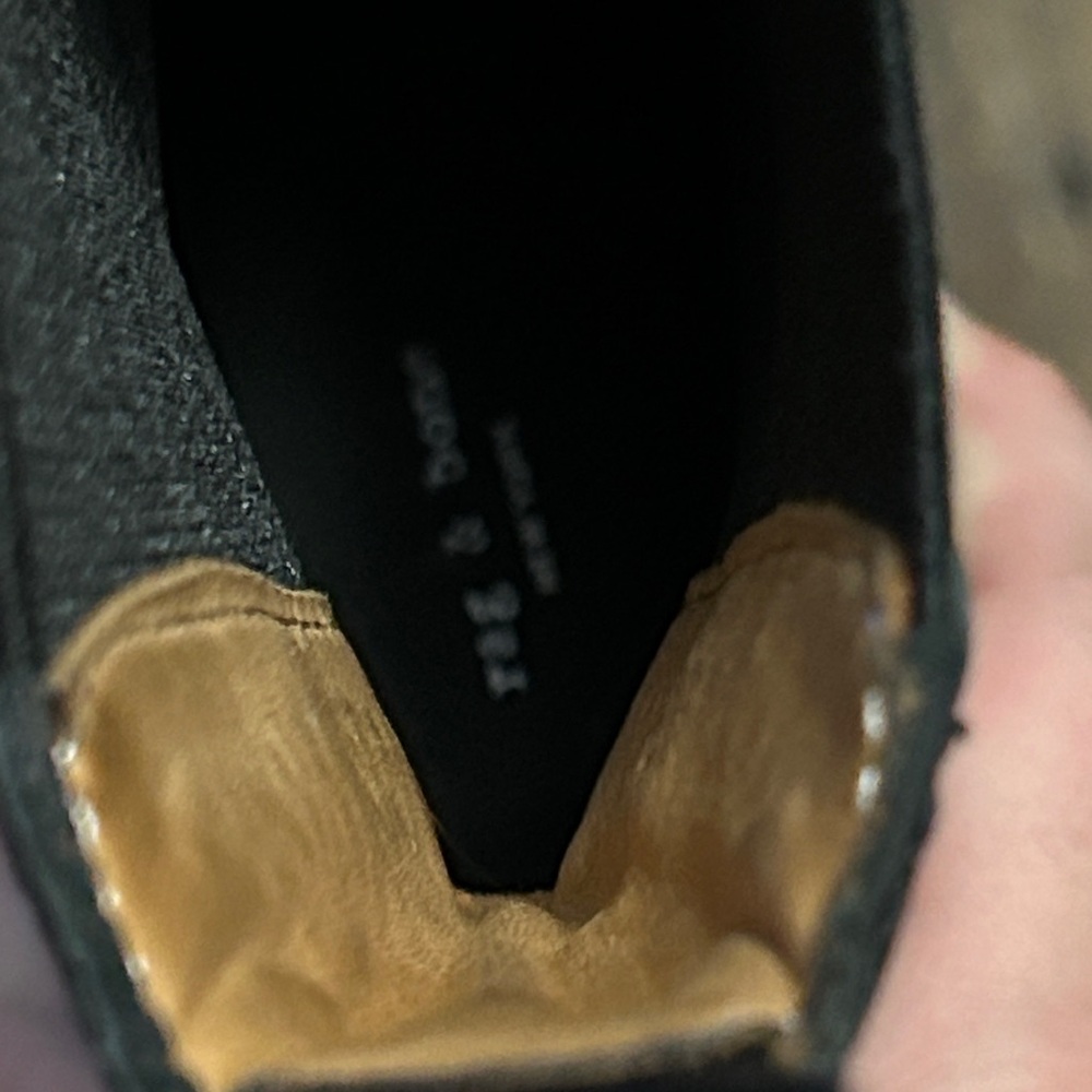 Rag & Bone Sloane Chelsea boots in black suede and leather wedge Size 39.5 (8.5) - Picture 10 of 10
